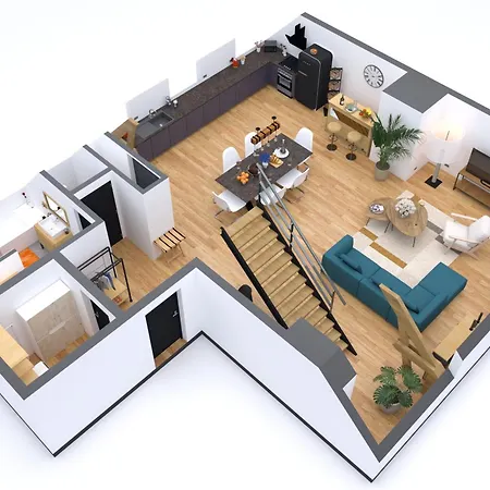 Grand Duplex 120m2 - Vue Cathédrale - 6 pers - Parking Appartement Amiens
