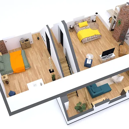 Grand Duplex 120m2 - Vue Cathédrale - 6 pers - Parking
