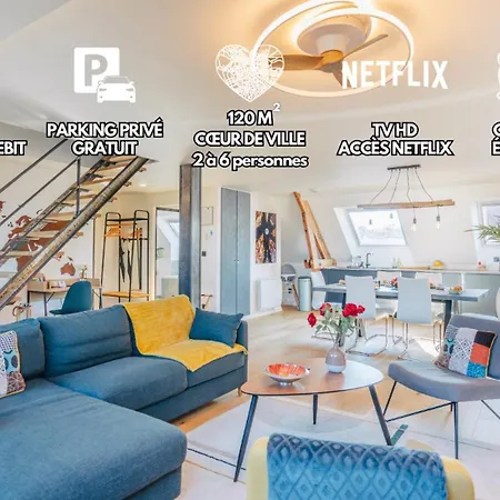 Grand Duplex 120m2 - Vue Cathédrale - 6 pers - Parking Appartement *