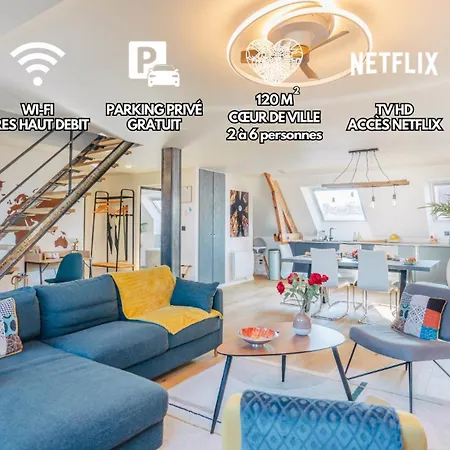 Lejlighed Elegant 120m2-face Cathedrale-6 Pers-free Parking